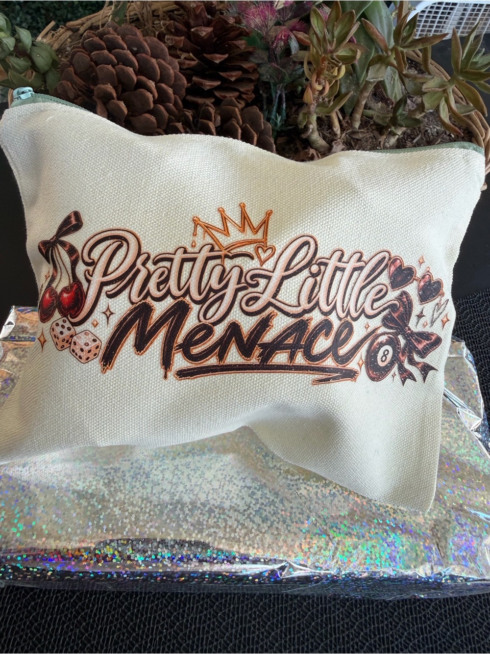 Pretty Little Menace Zipper Pouch
